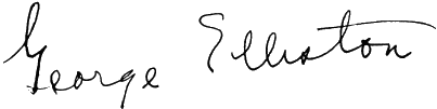 George Elliston signature